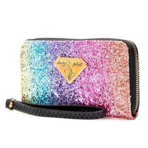Baby Phat Rainbow Glitter Long Wallet